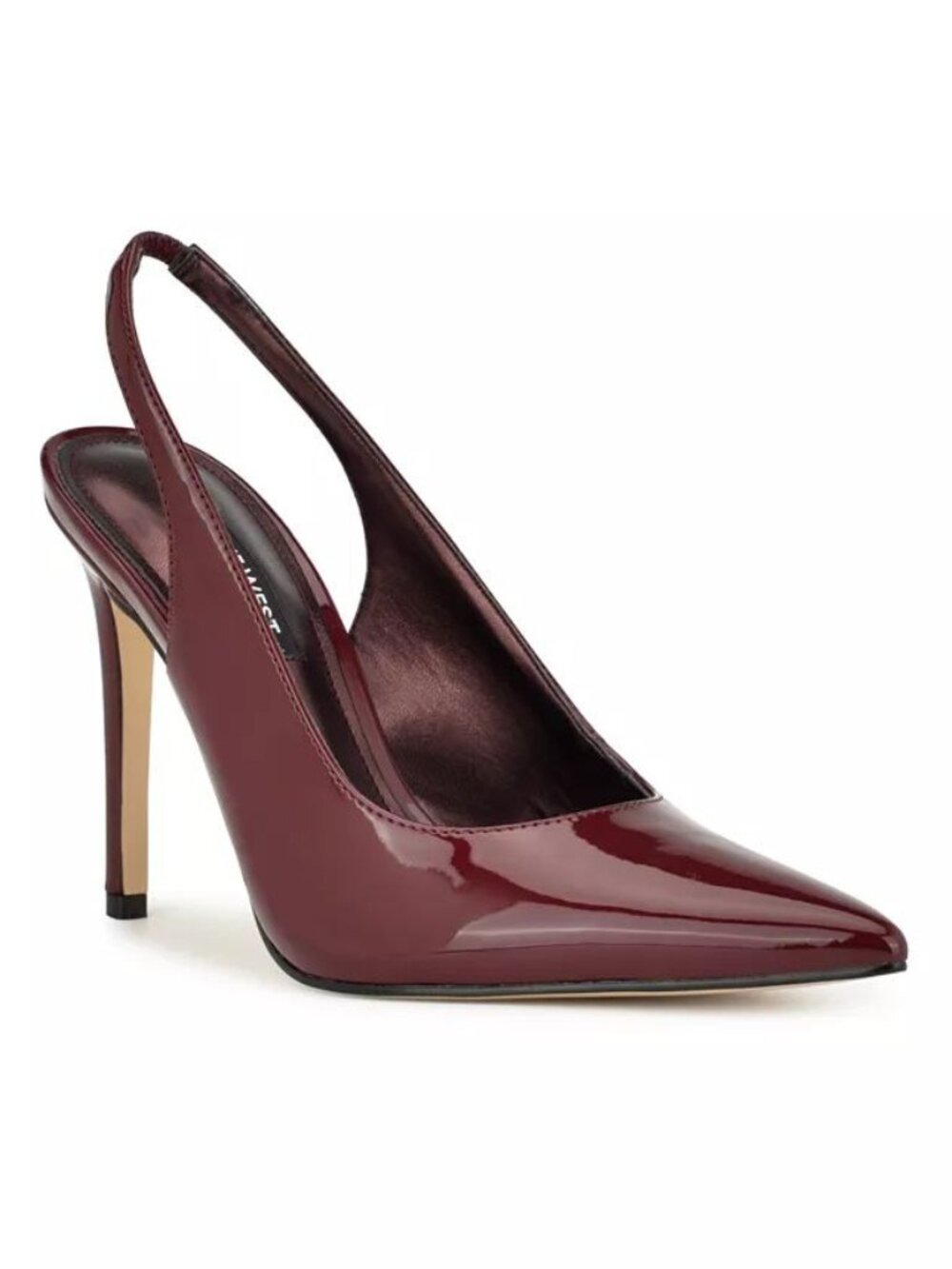 Nine West Women's Feather Slingback Stiletto Pumps | Women's 7, Burgundy Patent